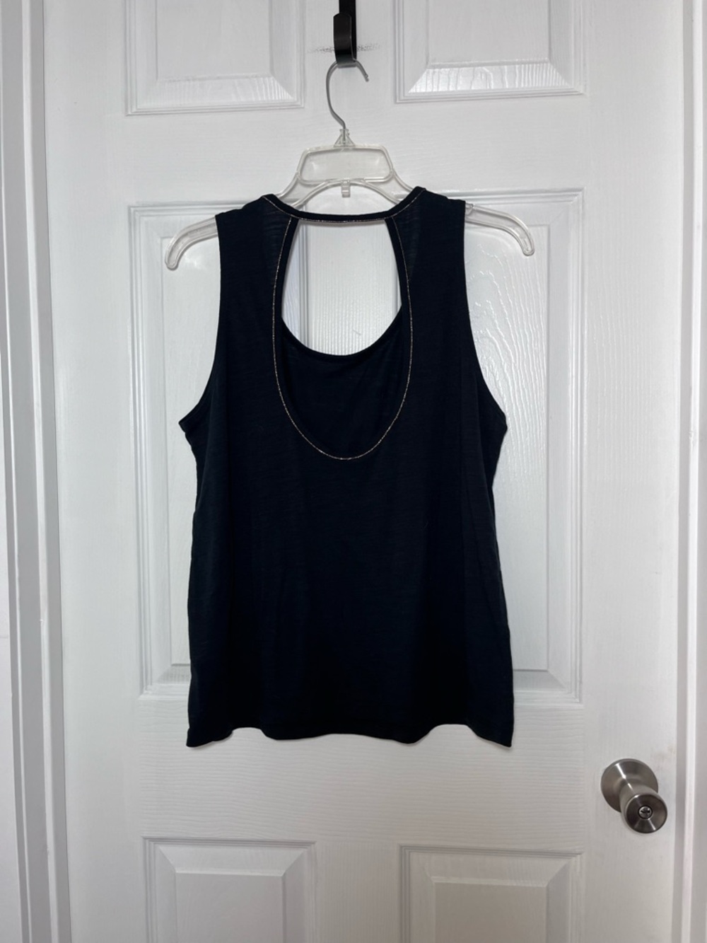 Nike Black Yoga Tank Top with Gold Metallic trim - Picture 2 of 8